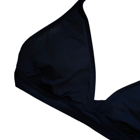 NWOT Women’s Shade & Shore Black Halter Style Bikini Top, size Large - Picture 2 of 3
